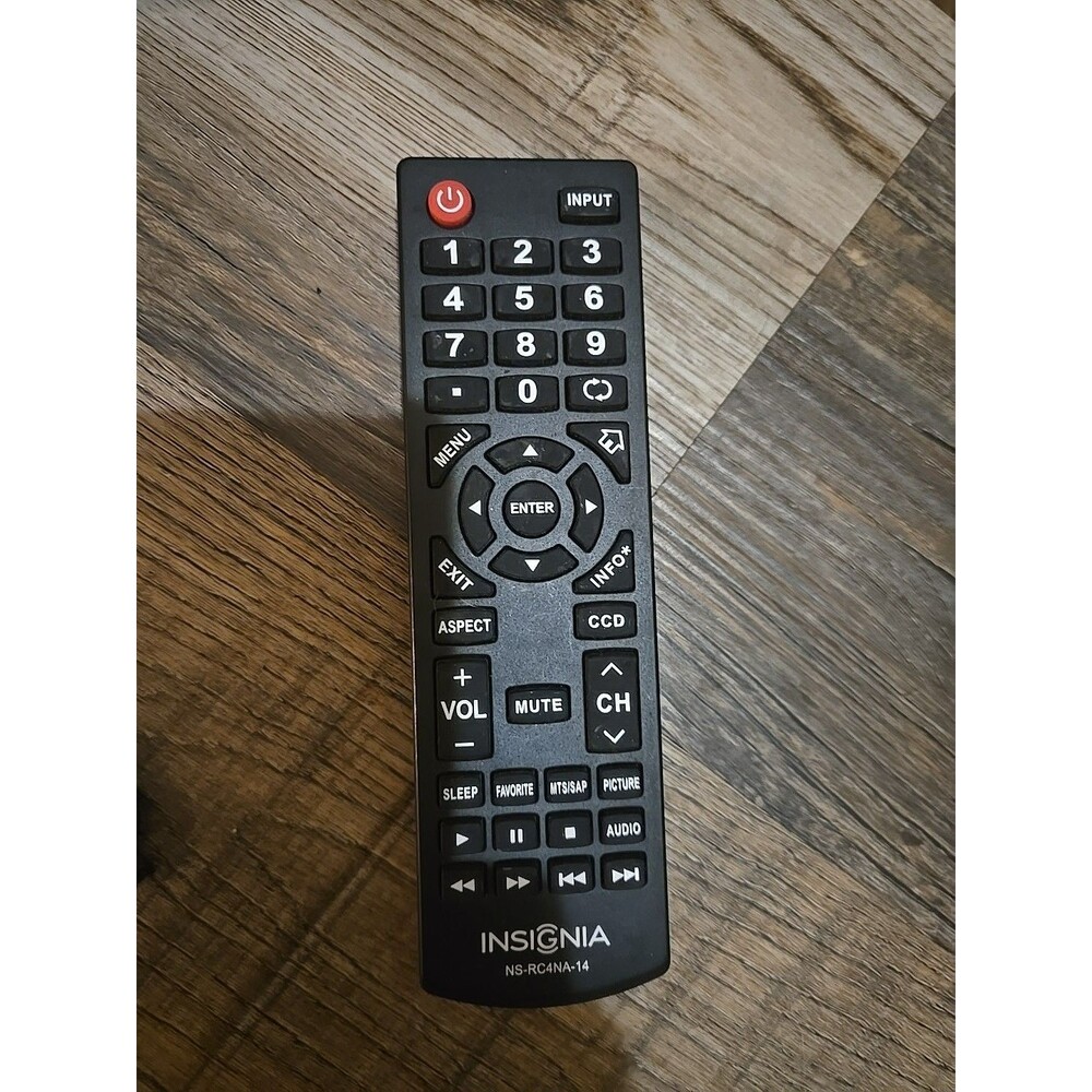 Insignia LCD LED TV Remote Control NS-RC4NA-14 Black